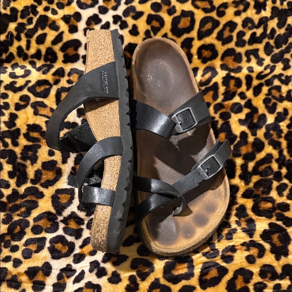 Birkenstock Dark Leather Sandals - Picture 4 of 12